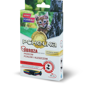 PCHEŁKA obroża dla kota - tęczowa
